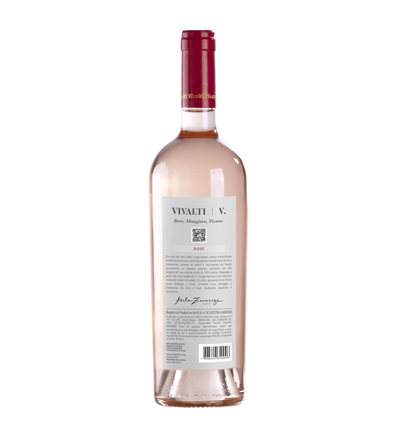 Contra-rótulo do vinho Assemblage Rosé Vivalti